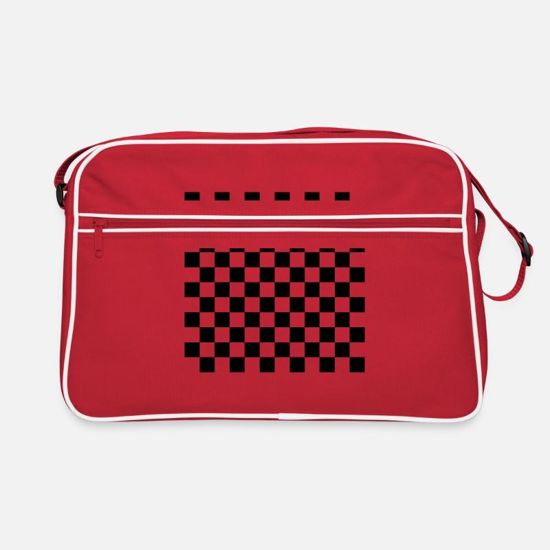 Black Chess Muster | Textur Retro Tasche