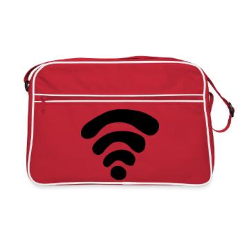 WiFi Woes: One Color Design - Retro Bag - red/white - Front