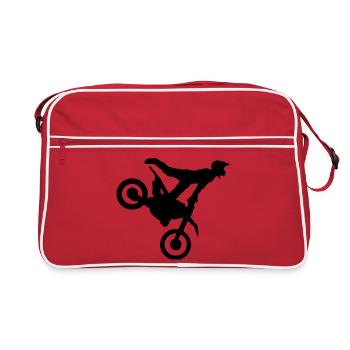 Motocross - Retro Tasche - Rot/Weiß - Vorne