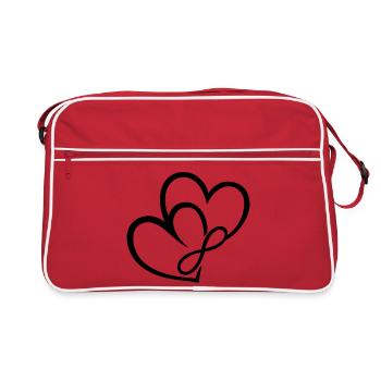 Two Hearts Infinite Love Infinite Love - Retro Bag - red/white - Front