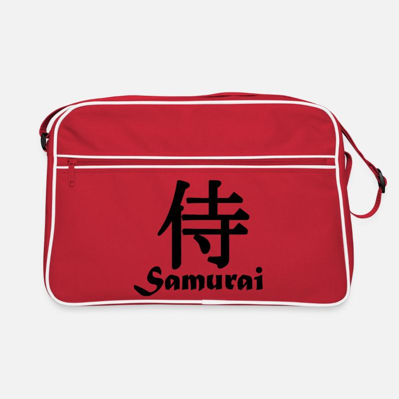 Samurai with text Retro Bag