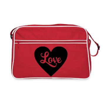 Cœur d’amour - Sac Retro - rouge/blanc - Devant