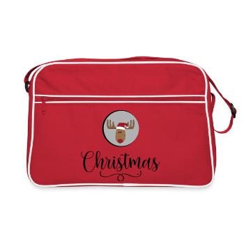 Christmas - Retro Tasche - Rot/Weiß - Vorne