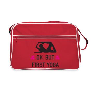 107Ok, But First Yoga - Retro Bag - red/white - Front