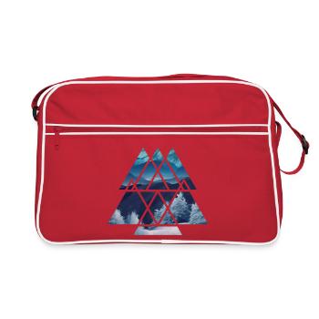 Géométrie de la montagne Azure - Sac Retro - rouge/blanc - Devant