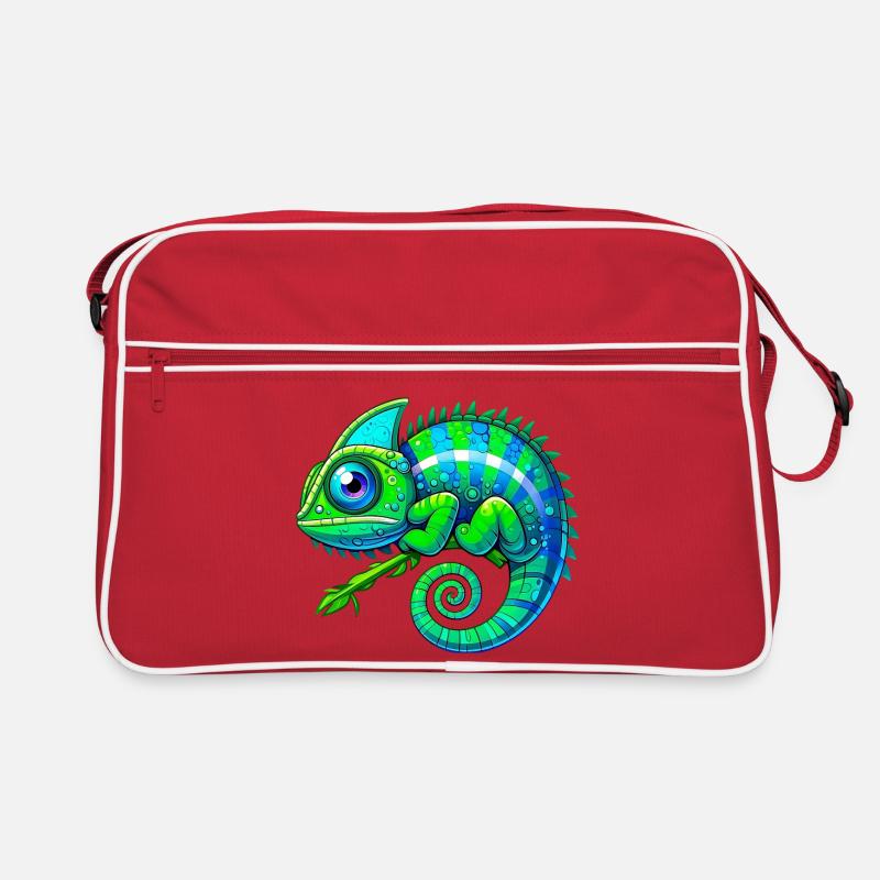 Caméléon - Sac Retro - rouge/blanc