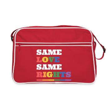 LGBTQ Pride Month - Same Love, Same Rights - Retro Bag - red/white - Front