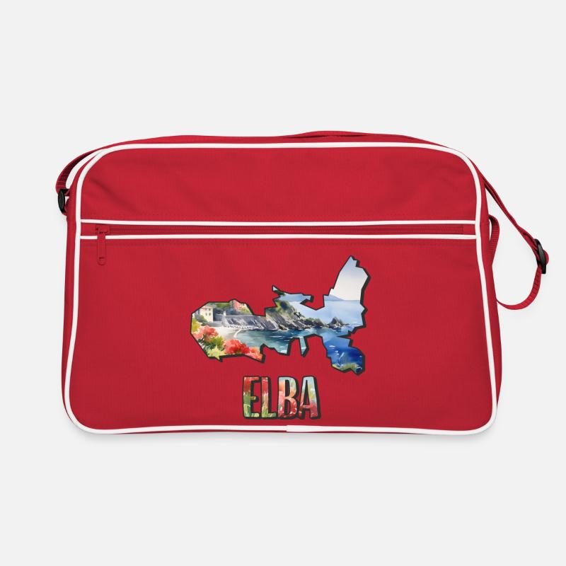 Watercolor Map Elba Retro Bag