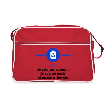 Mode économie d'énergie - Sac Retro - rouge/blanc - Devant