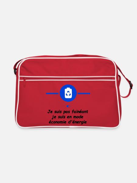 Power Saving Mode - Retro Bag - red/white - Front