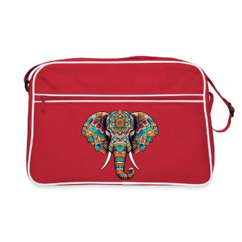 Éléphant - Sac Retro - rouge/blanc - Devant