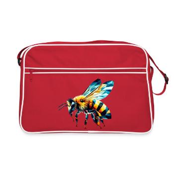 Abeille polygonale - Sac Retro - rouge/blanc - Devant