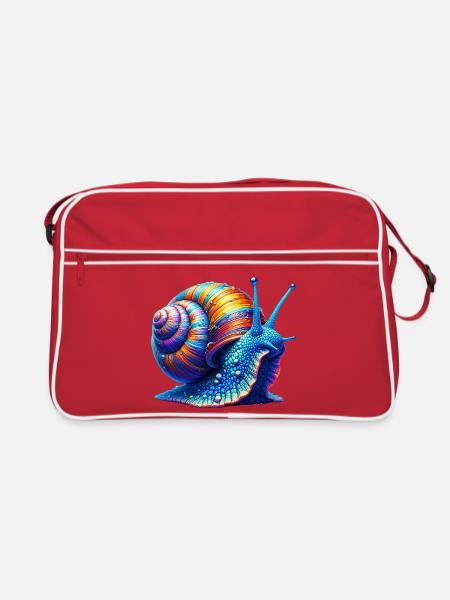 Schnecke - Retro Tasche - Rot/Weiß