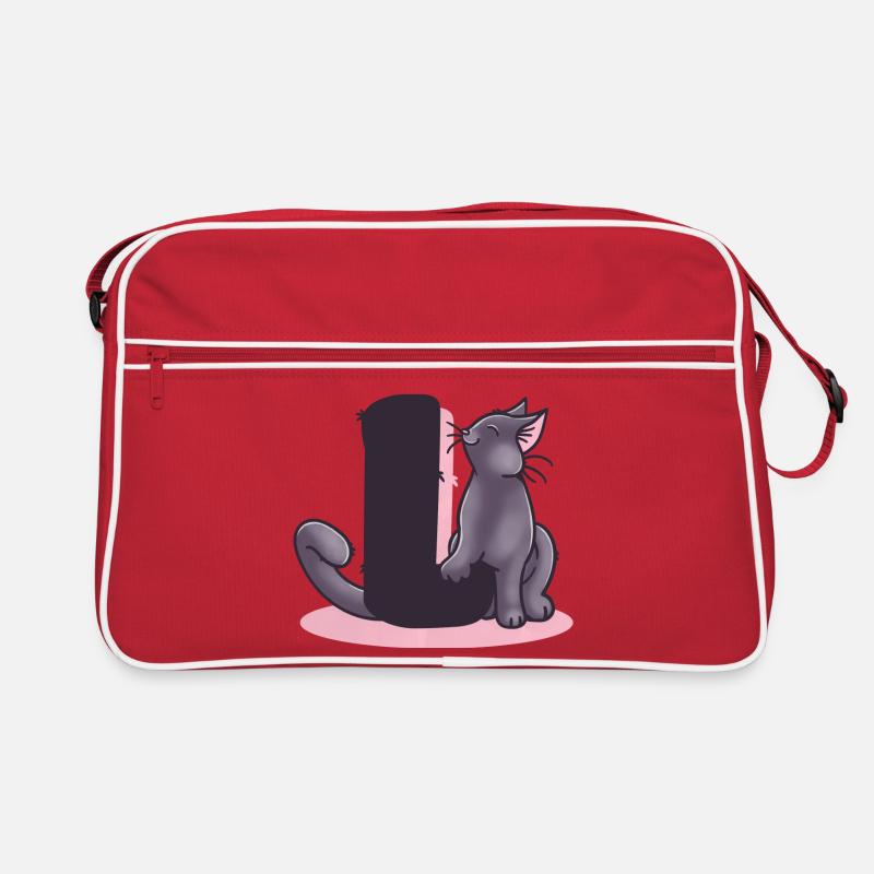 Cat Letter L Retro Bag