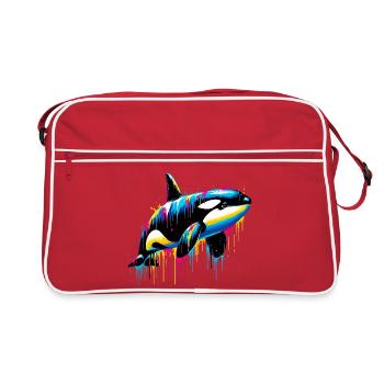 Killer whale - Retro Bag - red/white - Front