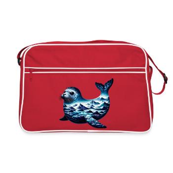 Phoque - Sac Retro - rouge/blanc - Devant