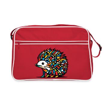 Igel - Retro Tasche - Rot/Weiß - Vorne