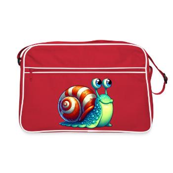 Escargot - Sac Retro - rouge/blanc - Devant