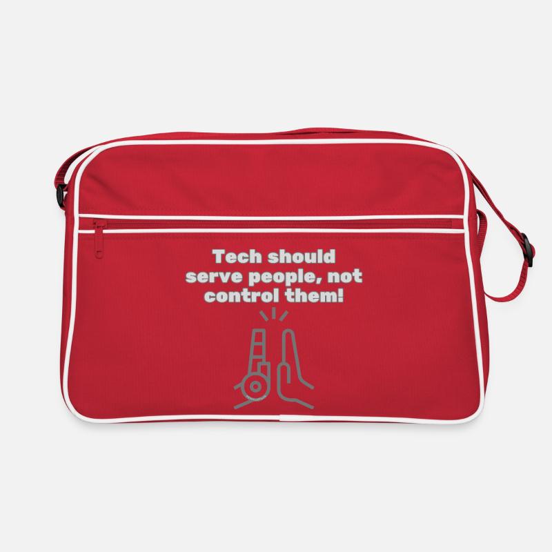 Tech should serve people - #EthicalTech Statement Retro Bag