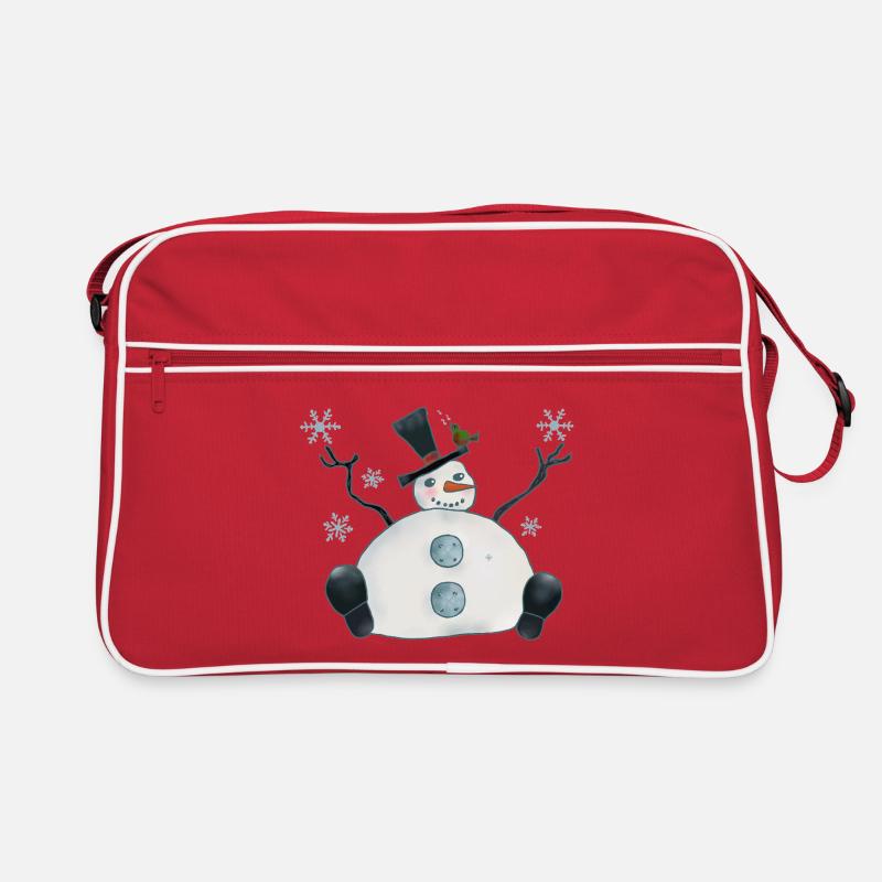 Dicker Schneemann Retro Tasche