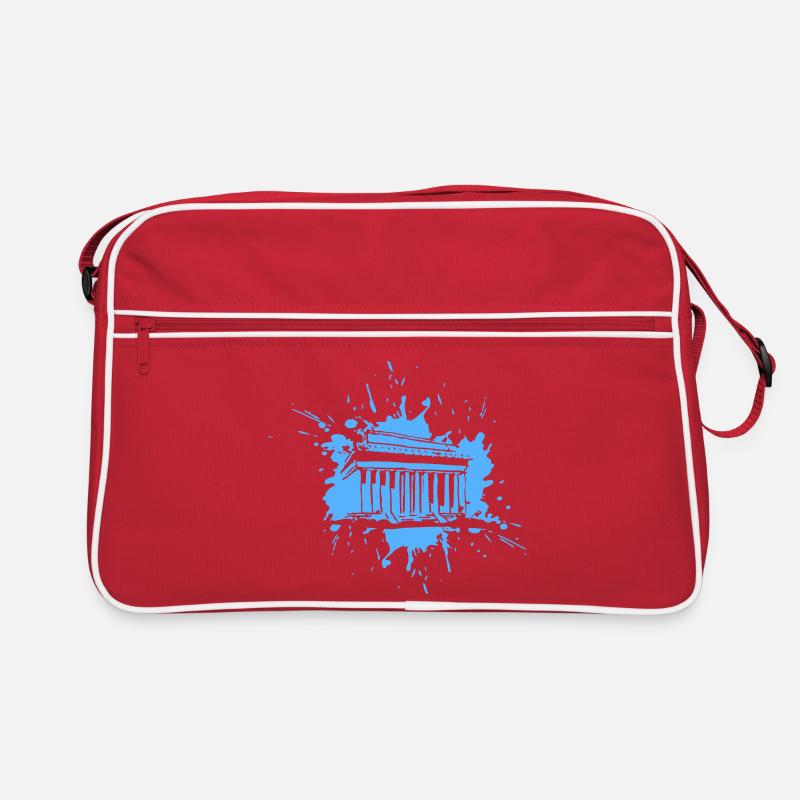 Acropolis in a Splash (Vectorgraphic) Retro Tasche