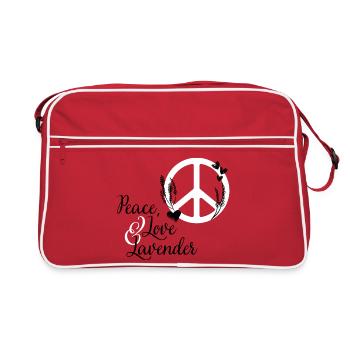 Amour, Paix et Lavande - Sac Retro - rouge/blanc - Devant