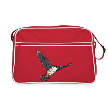 Faucon arboricole oiseau de proie - Sac Retro - rouge/blanc - Devant