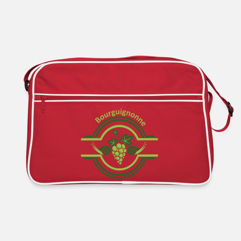 Logo vigne Bourguignonne avec des escargots  Sac Retro