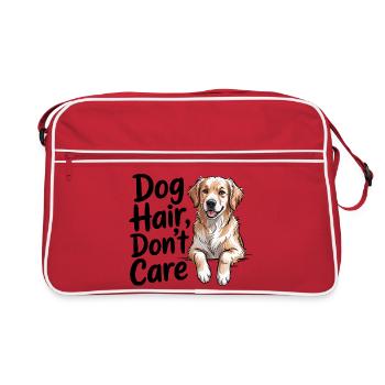 Les poils de chien ne s’en soucient pas - Sac Retro - rouge/blanc - Devant