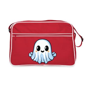 Bande dessinée fantôme Kawaii Halloween - Sac Retro - rouge/blanc - Devant