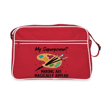 Cool Artist Making Art Magically Appear Painter - Retro Bag - red/white - Front