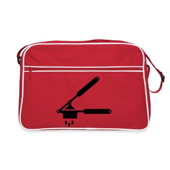 Presse-ail ou presse à spaetzle - Sac Retro - rouge/blanc - Devant