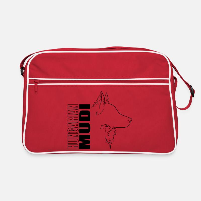 Hungarian Mudi Profil Hunde Hund Wilsigns Retro Tasche