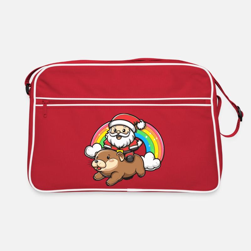 Noël du Père Noël castor Sac Retro