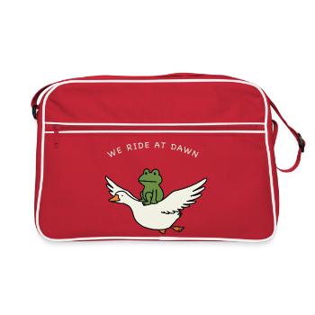 Dawn Ride Frog on Duck - Retro Bag - red/white - Front