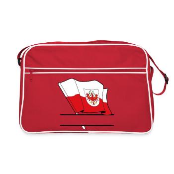 Drapeau du Tirol – Espace de noms - Sac Retro - rouge/blanc - Devant