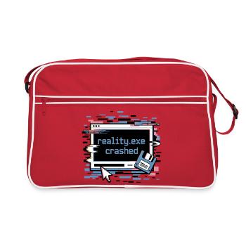 Reality.exe Crashed Retro Pixel Design - Retro Bag - red/white - Front