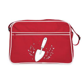Garden Shovel Line Study - Retro Bag - red/white - Front