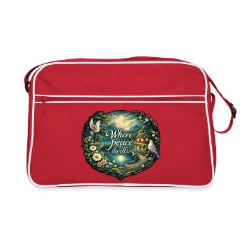 Là où réside la paix - Sac Retro - rouge/blanc - Devant