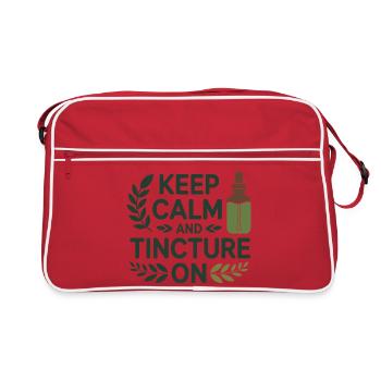 Herboriste Garde le calme et la teinture sur professionnel - Sac Retro - rouge/blanc - Devant