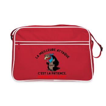 La_meilleure_attaque_c-est_la_patience_parisiens - Sac Retro - rouge/blanc - Devant