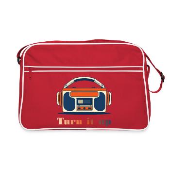Turn It Up Vintage Radio - Retro Bag - red/white - Front