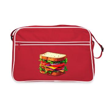 Sandwich - Retro Tasche - Rot/Weiß - Vorne