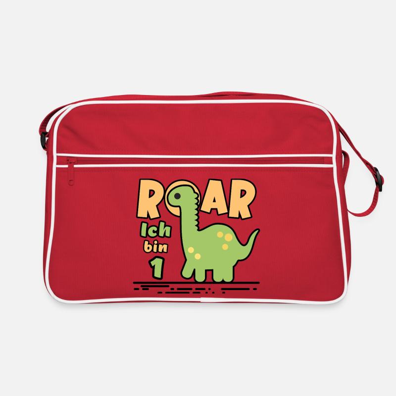 1. Geburtstag Dinosaurier Retro Tasche