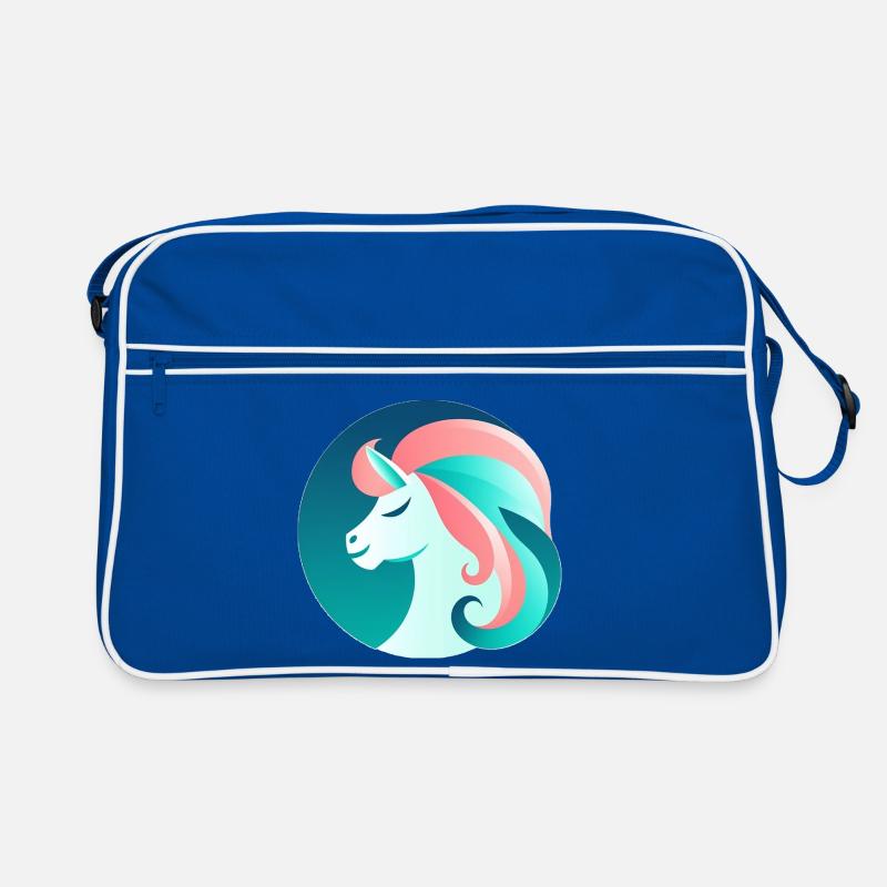 Neon Einhorn Traumbild Retro Tasche