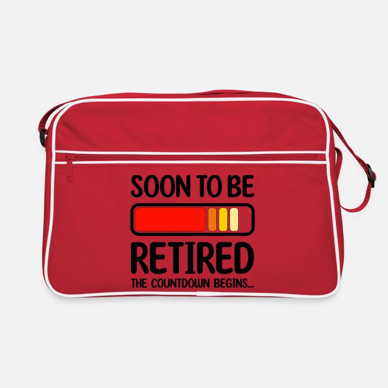 Bientôt à la retraite, le compte à rebours commence drôle Sac Retro