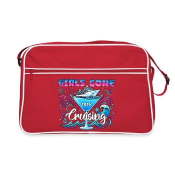 Girls Gone Cruising Family Vacation Trip Cruising - Retro Bag - red/white - Front