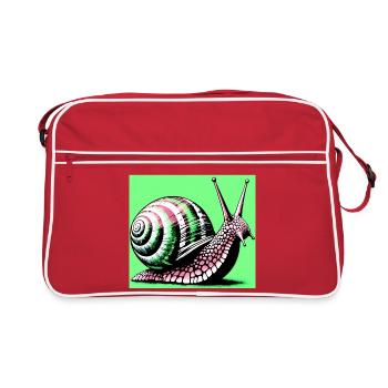 Escargot - Sac Retro - rouge/blanc - Devant