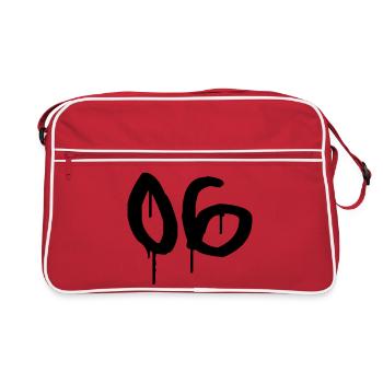 Number 06 Urban Graffiti Style - Retro Bag - red/white - Front