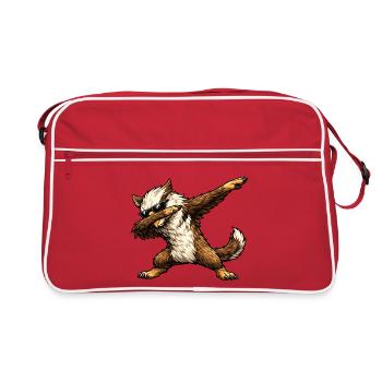 Dabbing Griffin - Retro Bag - red/white - Front